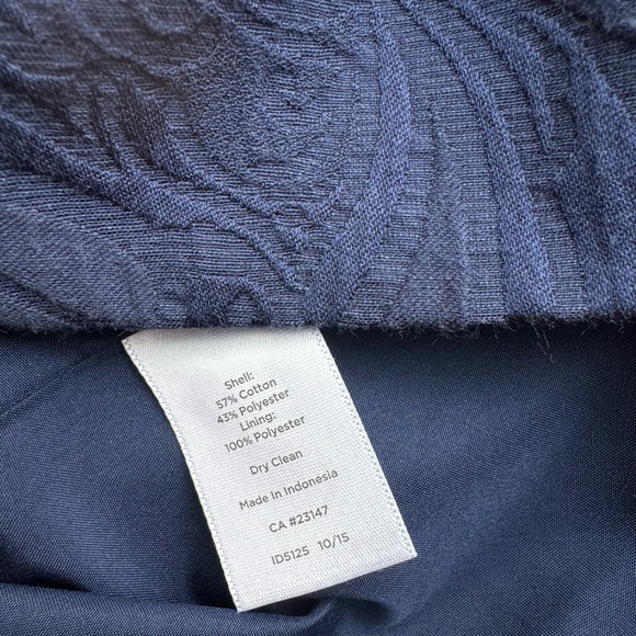 TALBOTS Women’s Brocade Navy Dress 10 - Picture 5 of 6